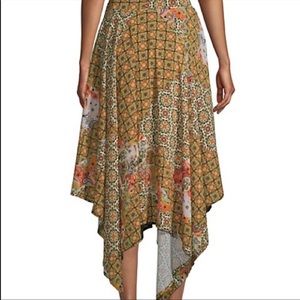Free People Stay Awhile Handkerchief Mosaic Skirt
